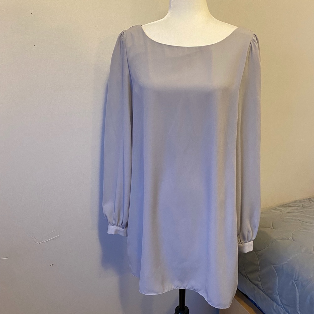 Lulus grey long sleeved mini dress